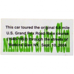 Photo for Watkins Glen Dash Plaque