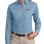 Photo for Ladies Long Sleeve Denim Shirt